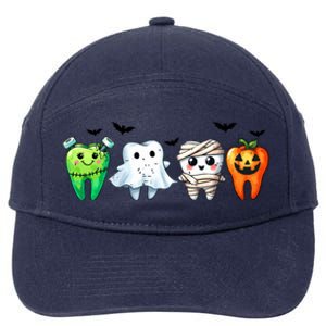 Funny Dentist Halloween Dental Squad Boo Cute Cavity Season Great Gift 7-Panel Snapback Hat