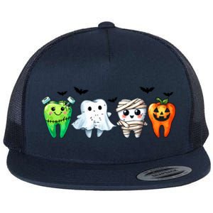 Funny Dentist Halloween Dental Squad Boo Cute Cavity Season Great Gift Flat Bill Trucker Hat