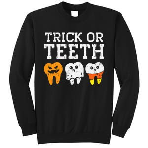 Funny Dental Halloween Treat Dentist Gift Trick or Teeth Sweatshirt