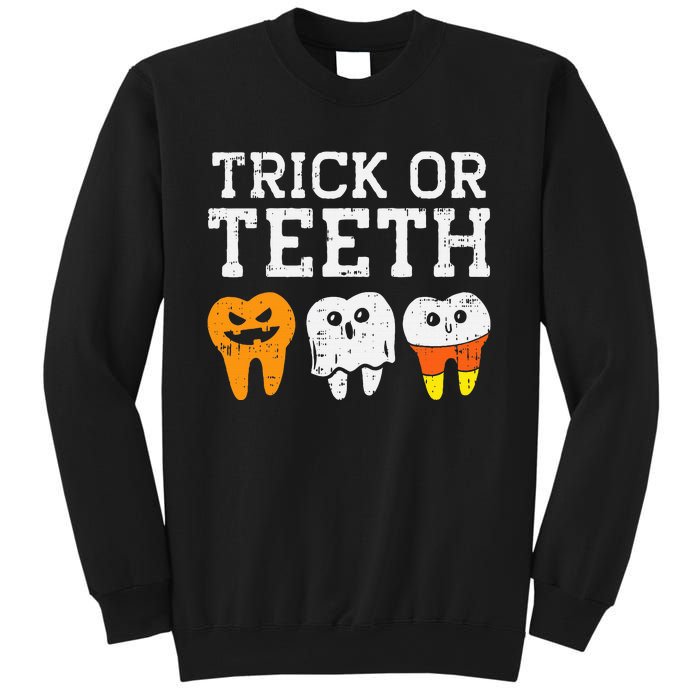 Funny Dental Halloween Treat Dentist Gift Trick or Teeth Sweatshirt