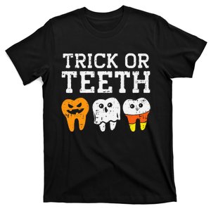 Funny Dental Halloween Treat Dentist Gift Trick or Teeth T-Shirt