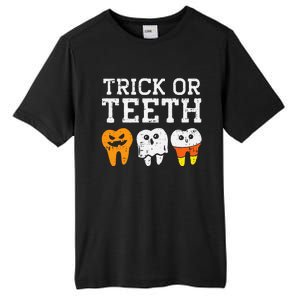 Funny Dental Halloween Treat Dentist Gift Trick or Teeth Tall Fusion ChromaSoft Performance T-Shirt