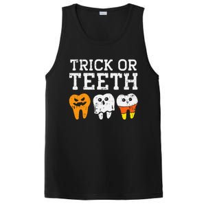 Funny Dental Halloween Treat Dentist Gift Trick or Teeth PosiCharge Competitor Tank