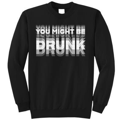 Funny Drinking Humor You Might Be Drunk Sweatshirt