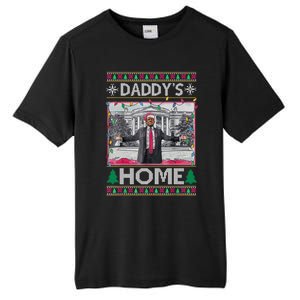 Funny DaddyS Home Trump Ugly Christmas Xmas Gift Tall Fusion ChromaSoft Performance T-Shirt