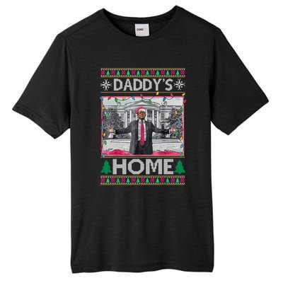 Funny DaddyS Home Trump Ugly Christmas Xmas Gift Tall Fusion ChromaSoft Performance T-Shirt