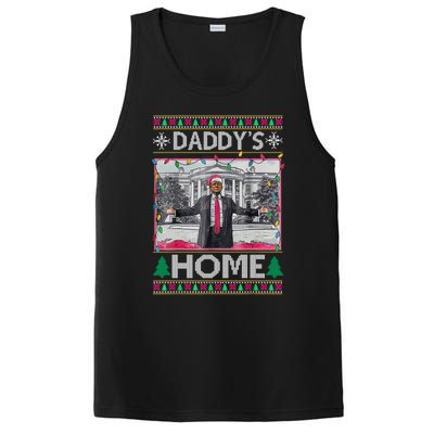 Funny DaddyS Home Trump Ugly Christmas Xmas Gift PosiCharge Competitor Tank