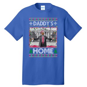 Funny DaddyS Home Trump Ugly Christmas Xmas Gift Tall T-Shirt