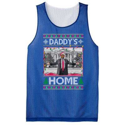 Funny DaddyS Home Trump Ugly Christmas Xmas Gift Mesh Reversible Basketball Jersey Tank