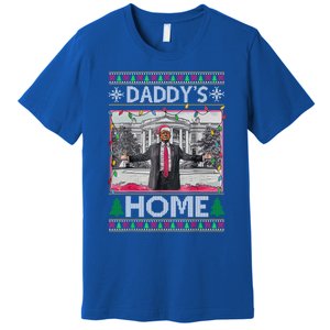 Funny DaddyS Home Trump Ugly Christmas Xmas Gift Premium T-Shirt