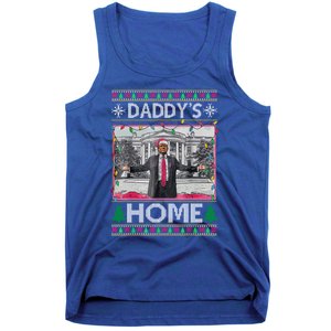 Funny DaddyS Home Trump Ugly Christmas Xmas Gift Tank Top