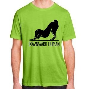 Funny Downward Hu Dog Yoga Design Cool Anime Print Gift Adult ChromaSoft Performance T-Shirt