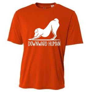 Funny Downward Hu Dog Yoga Design Cool Anime Print Gift Cooling Performance Crew T-Shirt