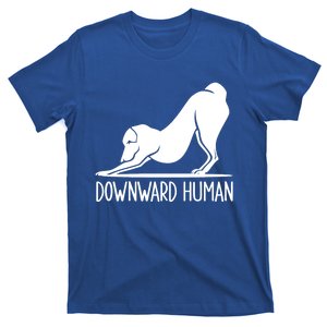 Funny Downward Hu Dog Yoga Design Cool Anime Print Gift T-Shirt