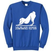 Funny Downward Hu Dog Yoga Design Cool Anime Print Gift Tall Sweatshirt