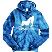 Funny Downward Hu Dog Yoga Design Cool Anime Print Gift Tie Dye Hoodie