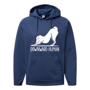 Funny Downward Hu Dog Yoga Design Cool Anime Print Gift Performance Fleece Hoodie