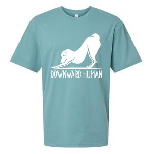 Funny Downward Hu Dog Yoga Design Cool Anime Print Gift Sueded Cloud Jersey T-Shirt