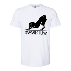 Funny Downward Hu Dog Yoga Design Cool Anime Print Gift Softstyle CVC T-Shirt