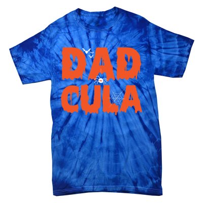 Funny Dadcula Halloween Dad Dracula Costume Momster Matching Gift Tie-Dye T-Shirt