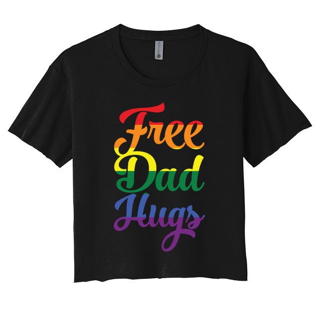 Free Dad Hugs And Love Lgbt Pride Rainbow Gift Crop Top