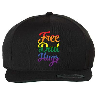 Free Dad Hugs And Love Lgbt Pride Rainbow Gift Wool Snapback Cap