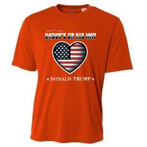 Funny DaddyS Home Trump American Heart Take America Back Gift Cooling Performance Crew T-Shirt