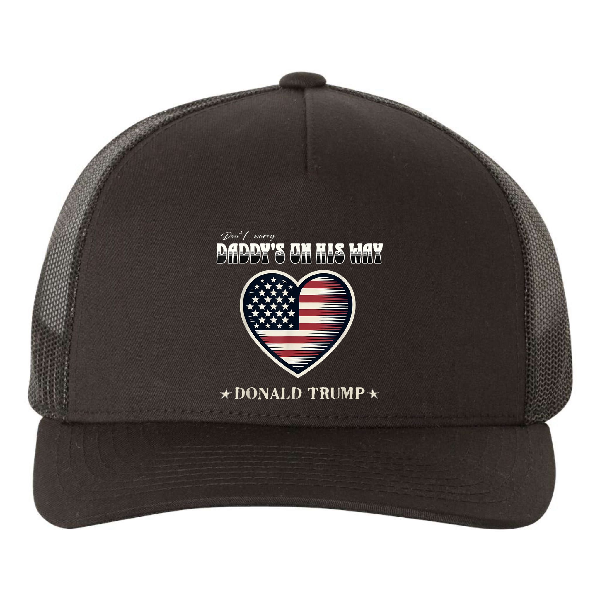 Funny DaddyS Home Trump American Heart Take America Back Gift Yupoong Adult 5-Panel Trucker Hat