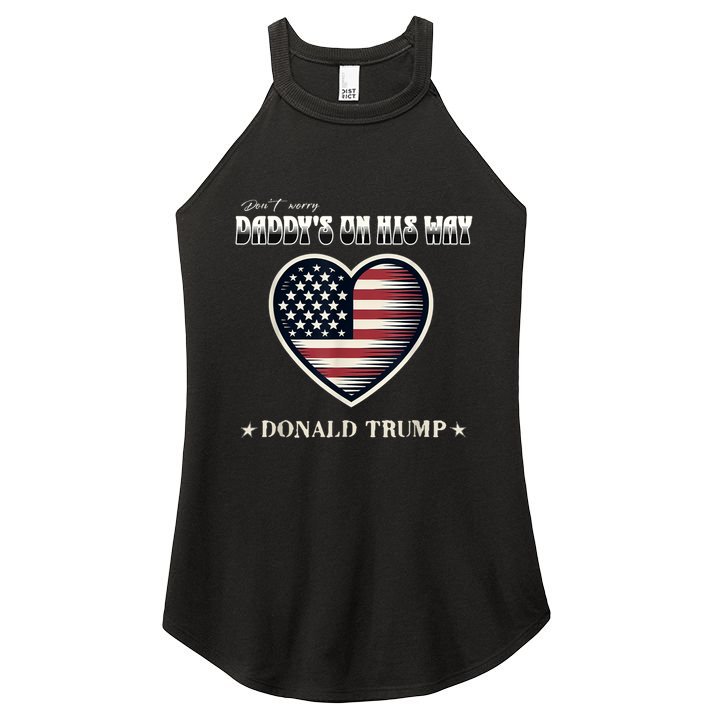 Funny DaddyS Home Trump American Heart Take America Back Gift Women's Perfect Tri Rocker Tank