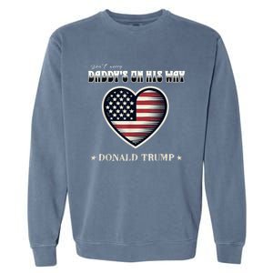 Funny DaddyS Home Trump American Heart Take America Back Gift Garment-Dyed Sweatshirt