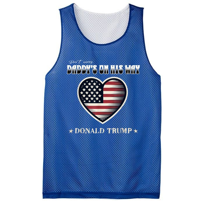 Funny DaddyS Home Trump American Heart Take America Back Gift Mesh Reversible Basketball Jersey Tank