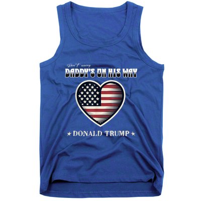 Funny DaddyS Home Trump American Heart Take America Back Gift Tank Top