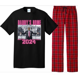 Funny DaddyS Home Trump Pink 2024 Take America Back 2024 Gift Pajama Set