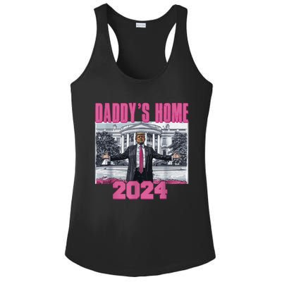 Funny DaddyS Home Trump Pink 2024 Take America Back 2024 Gift Ladies PosiCharge Competitor Racerback Tank