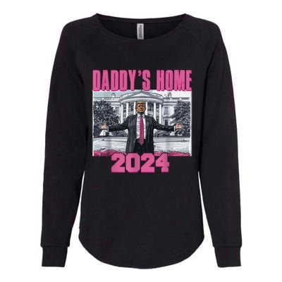 Funny DaddyS Home Trump Pink 2024 Take America Back 2024 Gift Womens California Wash Sweatshirt