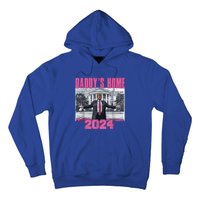 Funny DaddyS Home Trump Pink 2024 Take America Back 2024 Gift Hoodie