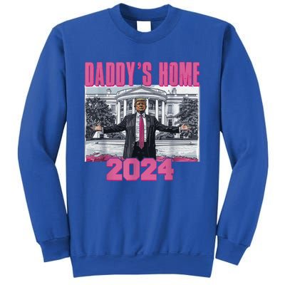 Funny DaddyS Home Trump Pink 2024 Take America Back 2024 Gift Sweatshirt