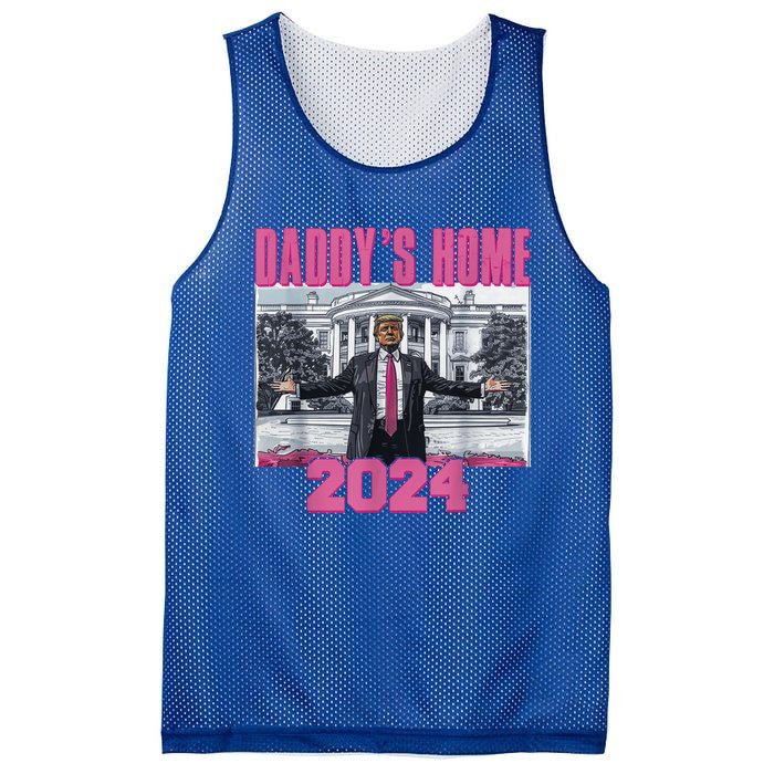 Funny DaddyS Home Trump Pink 2024 Take America Back 2024 Gift Mesh Reversible Basketball Jersey Tank