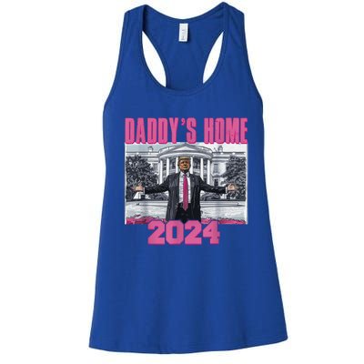 Funny DaddyS Home Trump Pink 2024 Take America Back 2024 Gift Women's Racerback Tank