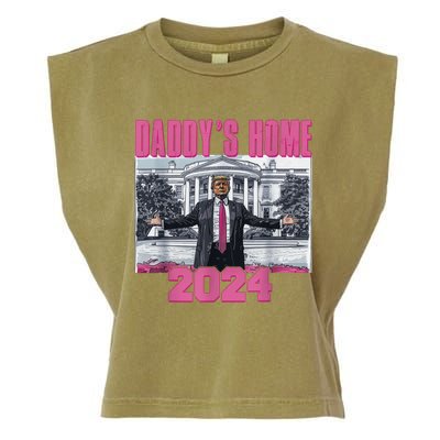 Funny DaddyS Home Trump Pink 2024 Take America Back 2024 Gift Garment-Dyed Women's Muscle Tee