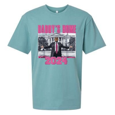 Funny DaddyS Home Trump Pink 2024 Take America Back 2024 Gift Sueded Cloud Jersey T-Shirt