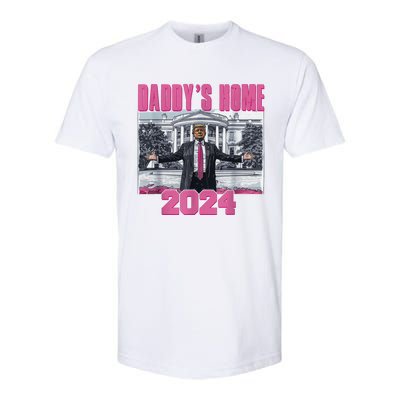 Funny DaddyS Home Trump Pink 2024 Take America Back 2024 Gift Softstyle® CVC T-Shirt