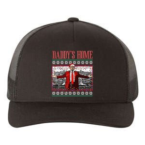 Funny DaddyS Home Trump Ugly Christmas Sweater Xmas Pajamas Yupoong Adult 5-Panel Trucker Hat