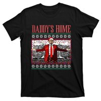 Funny DaddyS Home Trump Ugly Christmas Sweater Xmas Pajamas T-Shirt