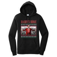 Funny DaddyS Home Trump Ugly Christmas Sweater Xmas Pajamas Women's Pullover Hoodie