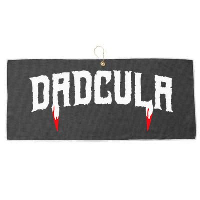 Funny Dadcula Halloween Dad Costume Momster Matching Large Microfiber Waffle Golf Towel