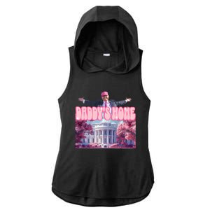 Funny DaddyS Home Trump Pink 2024 Take America Back 2024 Meaningful Gift Ladies PosiCharge Tri-Blend Wicking Draft Hoodie Tank