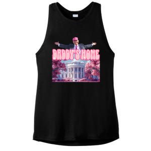 Funny DaddyS Home Trump Pink 2024 Take America Back 2024 Meaningful Gift Ladies PosiCharge Tri-Blend Wicking Tank