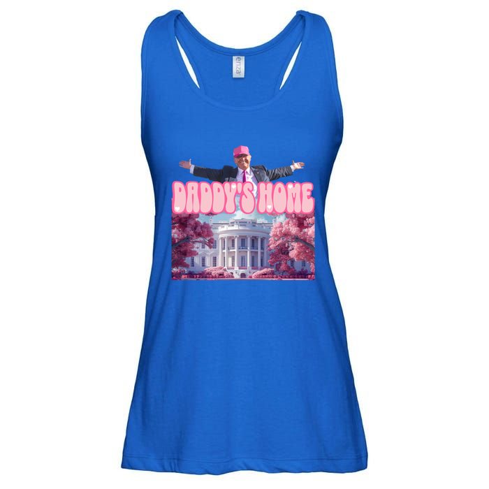 Funny DaddyS Home Trump Pink 2024 Take America Back 2024 Meaningful Gift Ladies Essential Flowy Tank