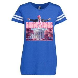 Funny DaddyS Home Trump Pink 2024 Take America Back 2024 Meaningful Gift Enza Ladies Jersey Football T-Shirt